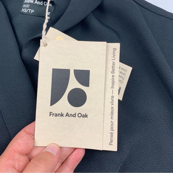 NWT !! Frank and Oak the long sleeves wrap dress in black size XS - Picture 5 of 10